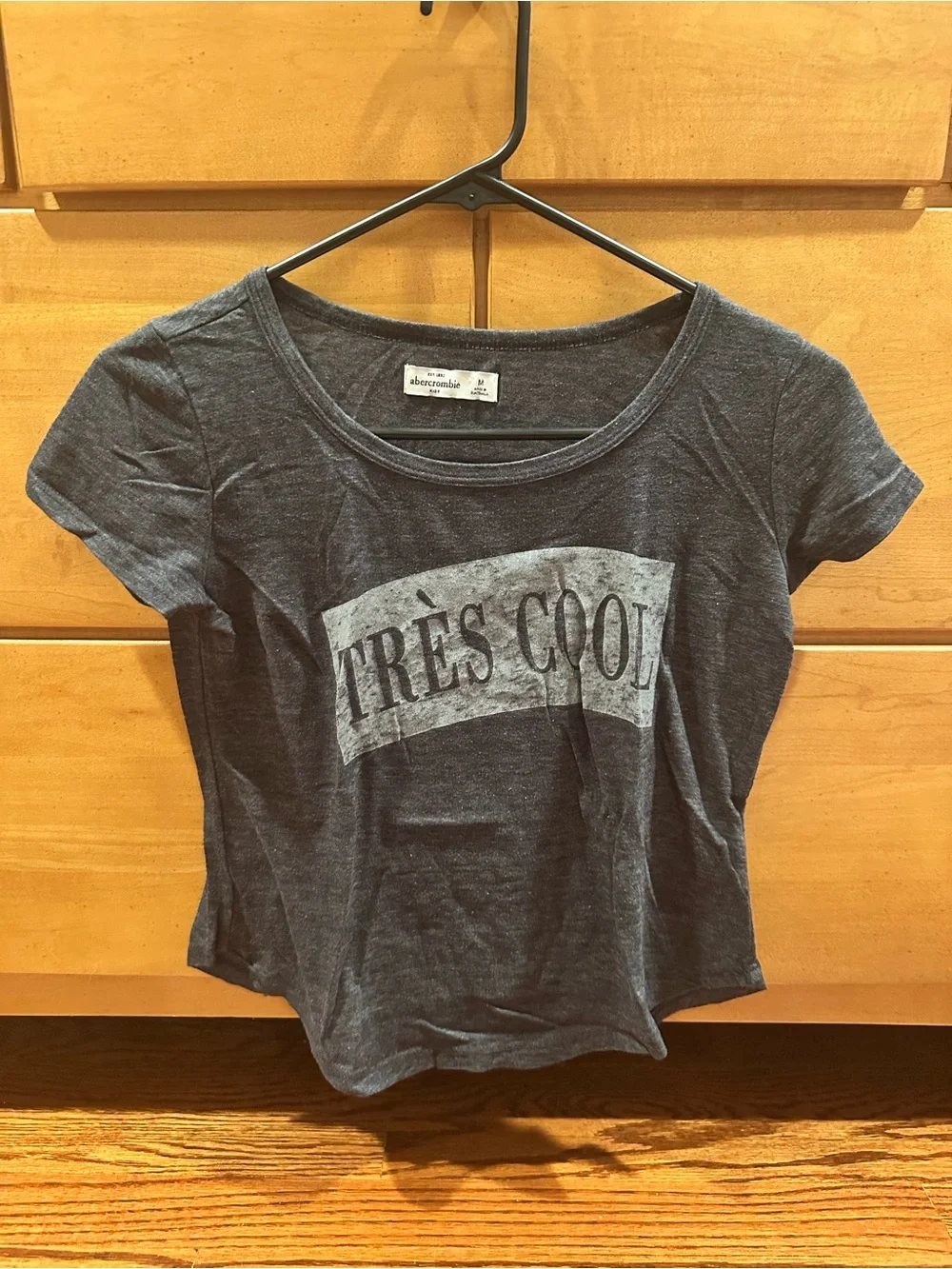 Abercrombie & Fitch Navy 'TRÈS COOL' Short Sleeve Tee